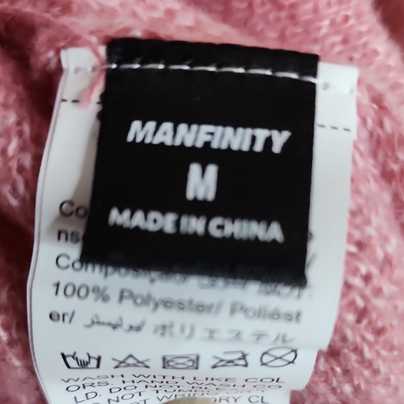 Stylish Pink Abstract Crew Neck Sweater - Picture 2 of 3